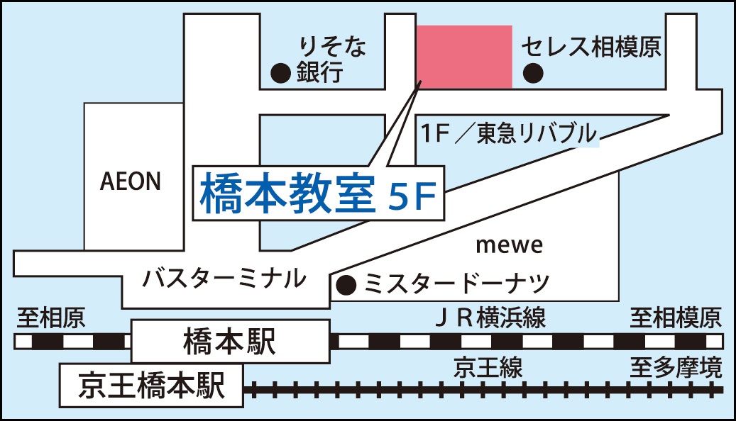 橋本教室の地図画像