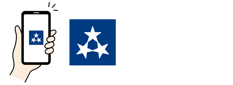 二次元コードを読み込むとアプリが起動します。未インストールの場合はダウンロード画面へ移動します