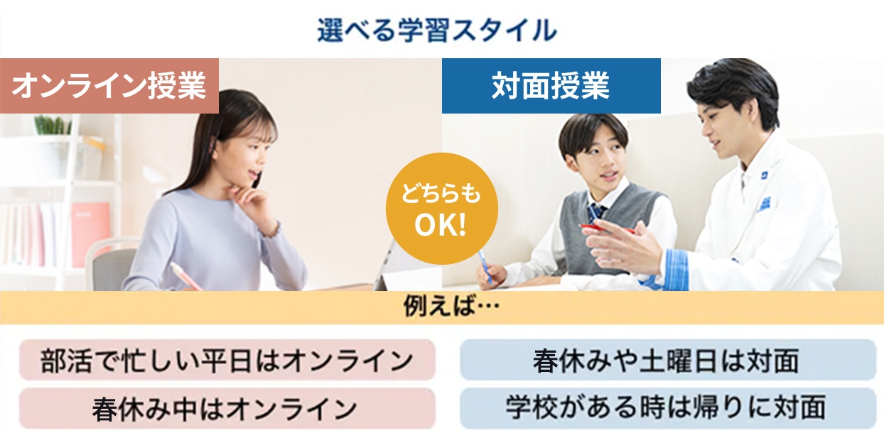 対面とオンラインのハイブリッド個別指導