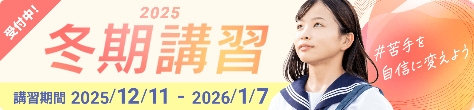 個別指導の冬期講習2025