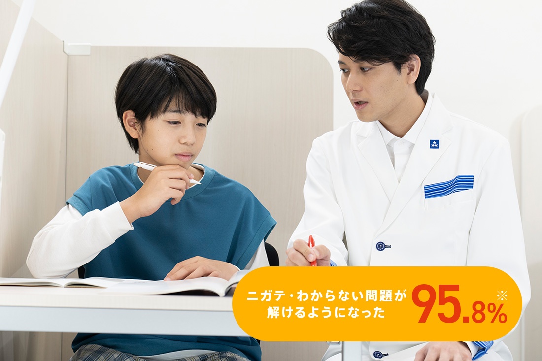 ニガテ・わからない問題が解けるようになった 95.8%*