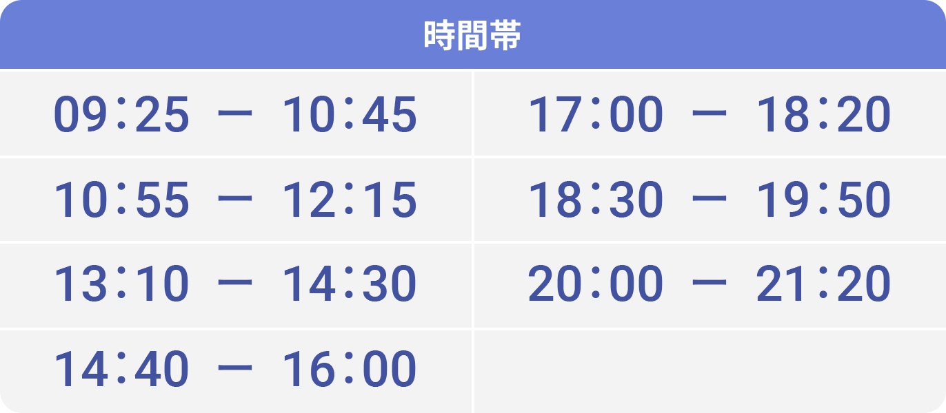 受講時間例