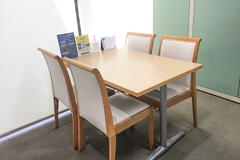 充実の学習環境:個別相談用の面談室。最適な学習方法や志望校のご提案などをこまめに行っています。