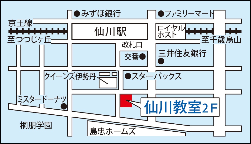 仙川教室の地図画像
