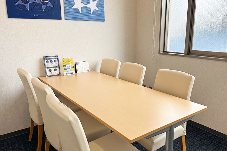 充実の学習環境:個別相談用の面談室。最適な学習方法や志望校のご提案などをこまめに行っています。