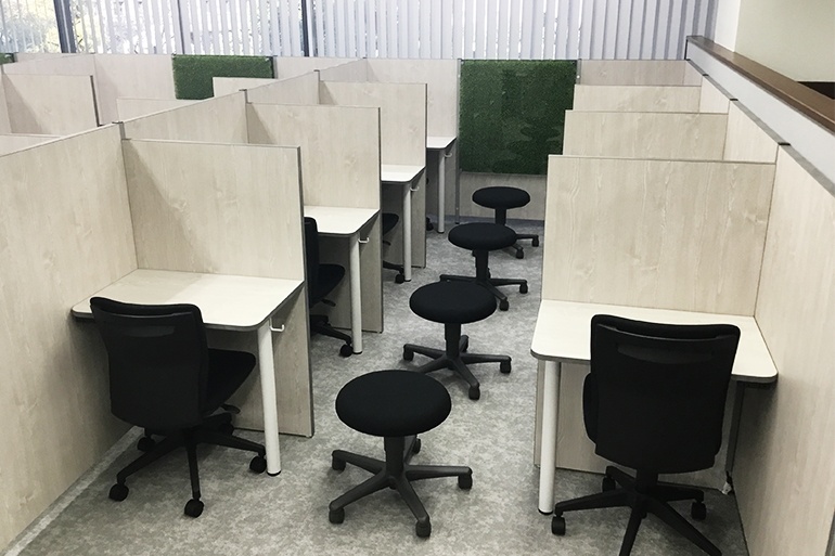 充実の学習環境:集中できる環境でレッスンを受けることができます