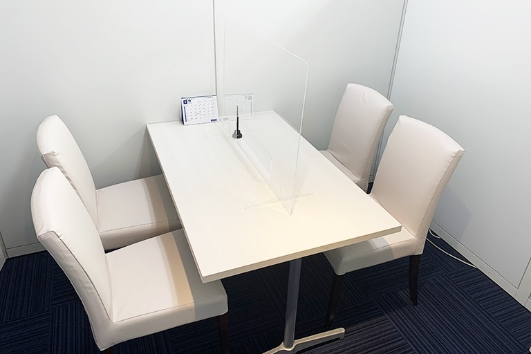 充実の学習環境:個別相談用の面談室。最適な学習方法や志望校のご提案などをこまめに行っています。