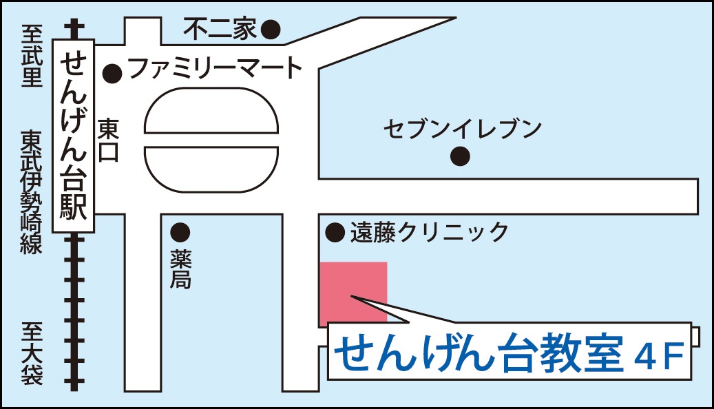 せんげん台教室の地図画像