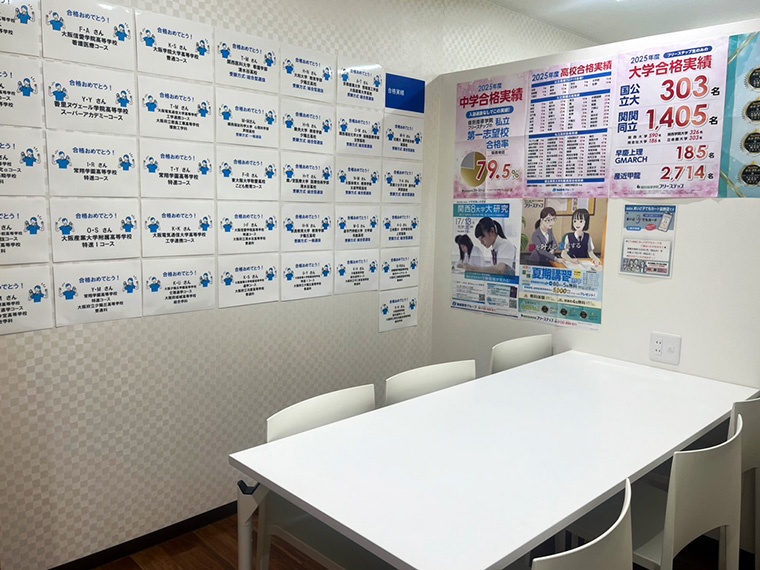 充実の学習環境:面談室です。どのようなこともお気軽にご相談ください!