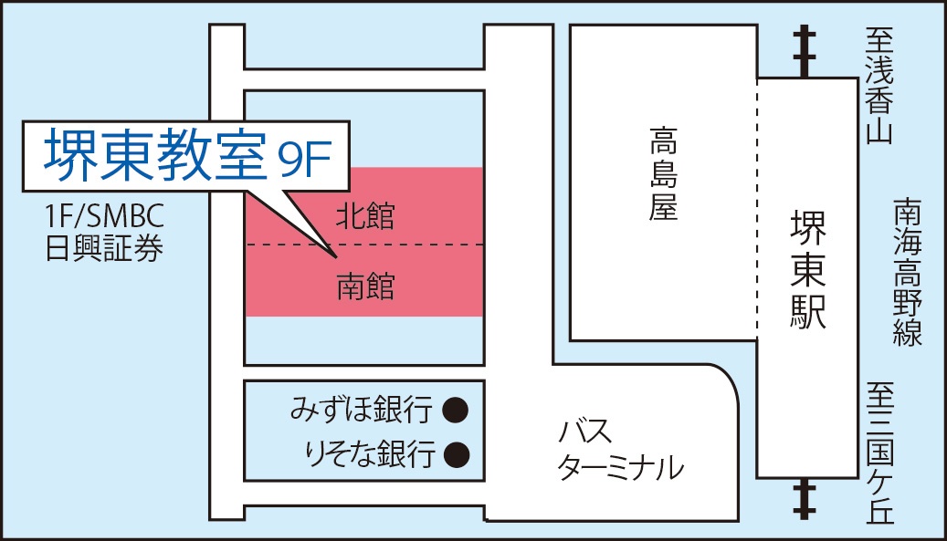堺東教室の地図画像