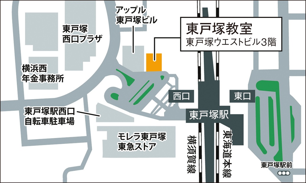 東戸塚教室の地図画像