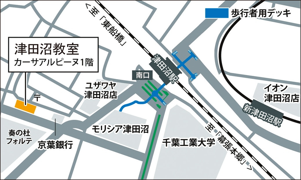 津田沼教室の地図画像