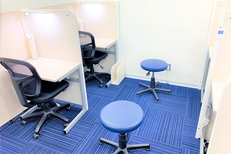 充実の学習環境:集中できる環境でレッスンを受けることができます