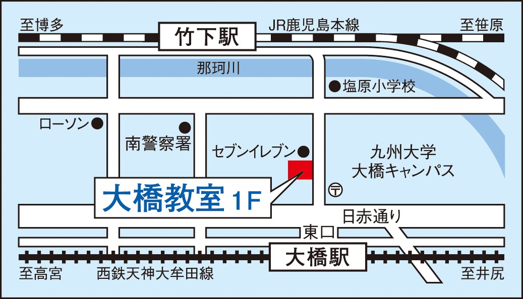 大橋教室の地図画像