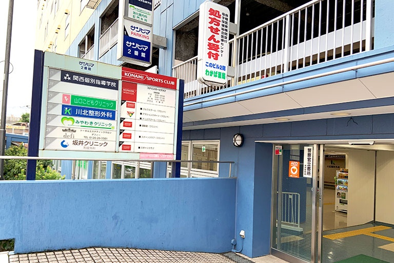 充実の学習環境:教室はこちら。安心・安全の立地です。