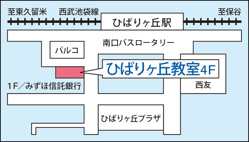 ひばりヶ丘教室の地図画像