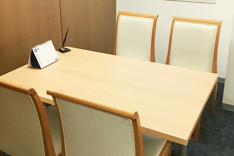 充実の学習環境:個別相談用の面談室。最適な学習方法や志望校のご提案などをこまめに行っています。