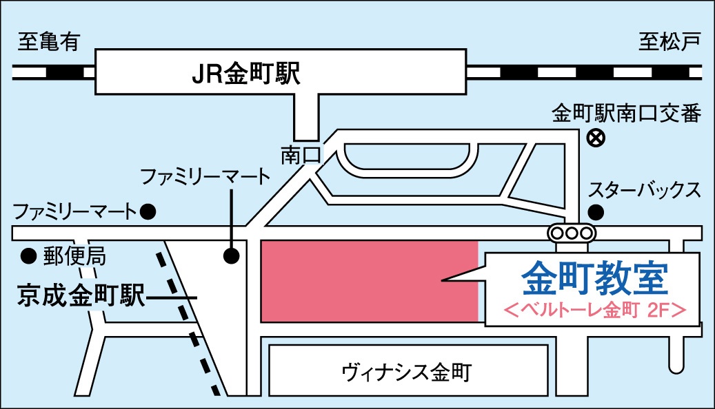 金町教室の地図画像