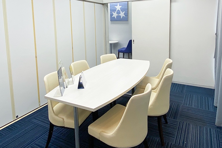 充実の学習環境:個別相談用の面談室。最適な学習方法や志望校のご提案などをこまめに行っています。