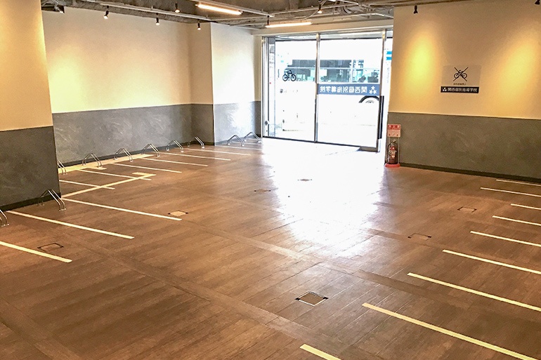 充実の学習環境:駐輪場もご用意しております。お気軽にご相談ください。