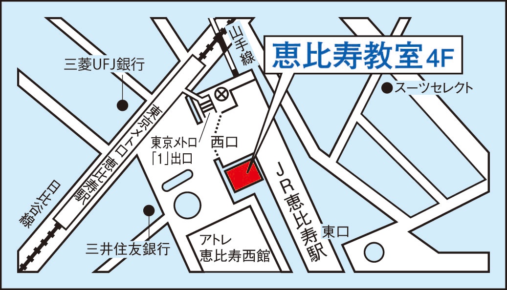 恵比寿教室の地図画像