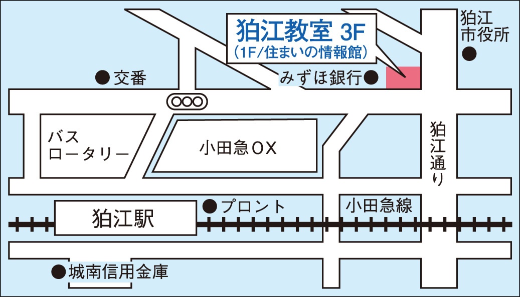 狛江教室の地図画像