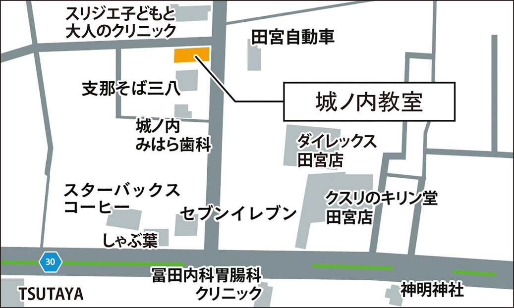城ノ内教室の地図画像