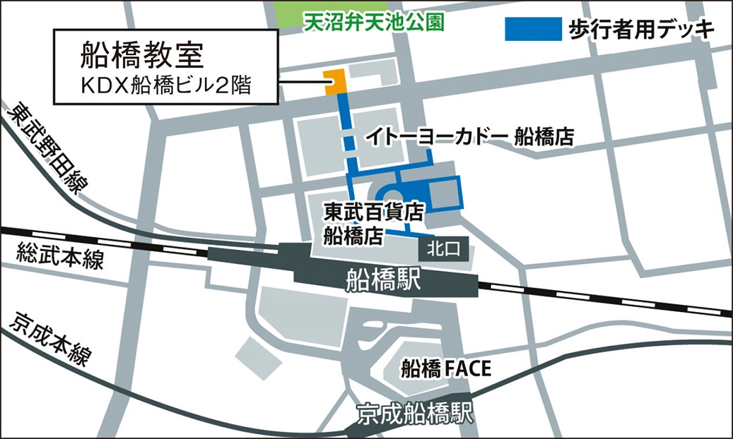 船橋教室の地図画像