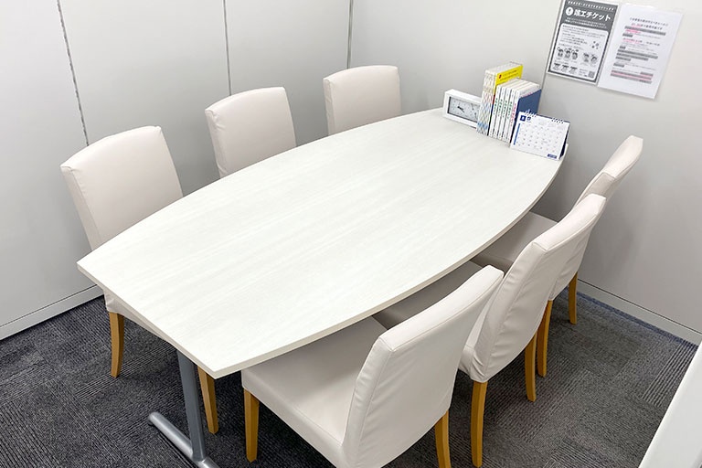 充実の学習環境:個別相談用の面談室。最適な学習方法や志望校のご提案などをこまめに行っています。