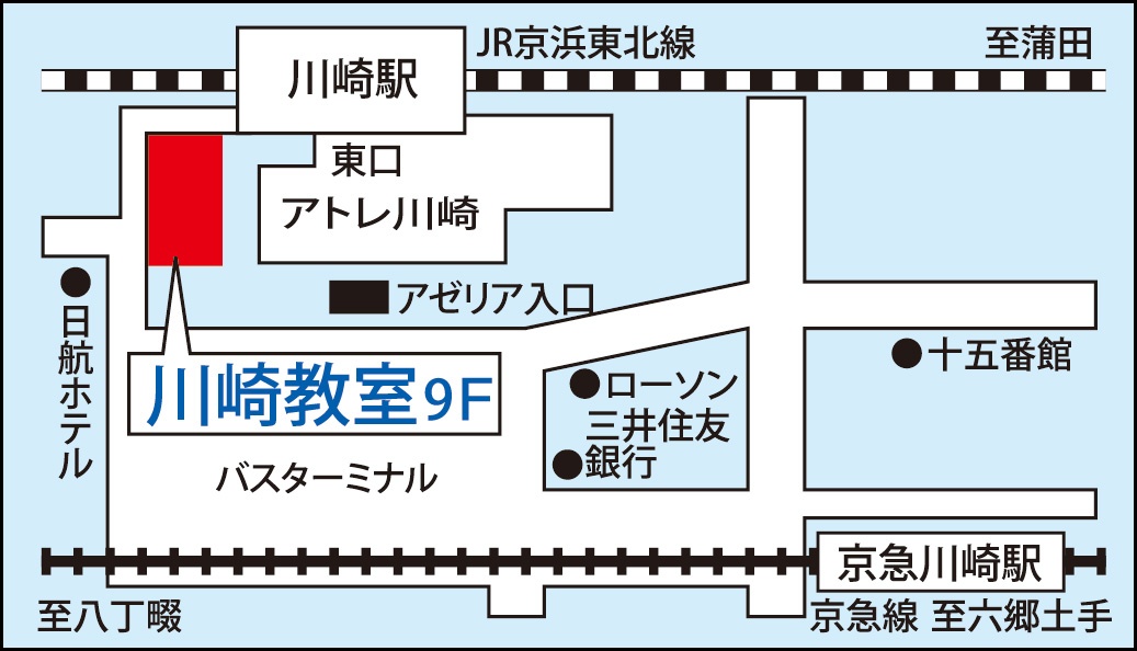 川崎教室の地図画像