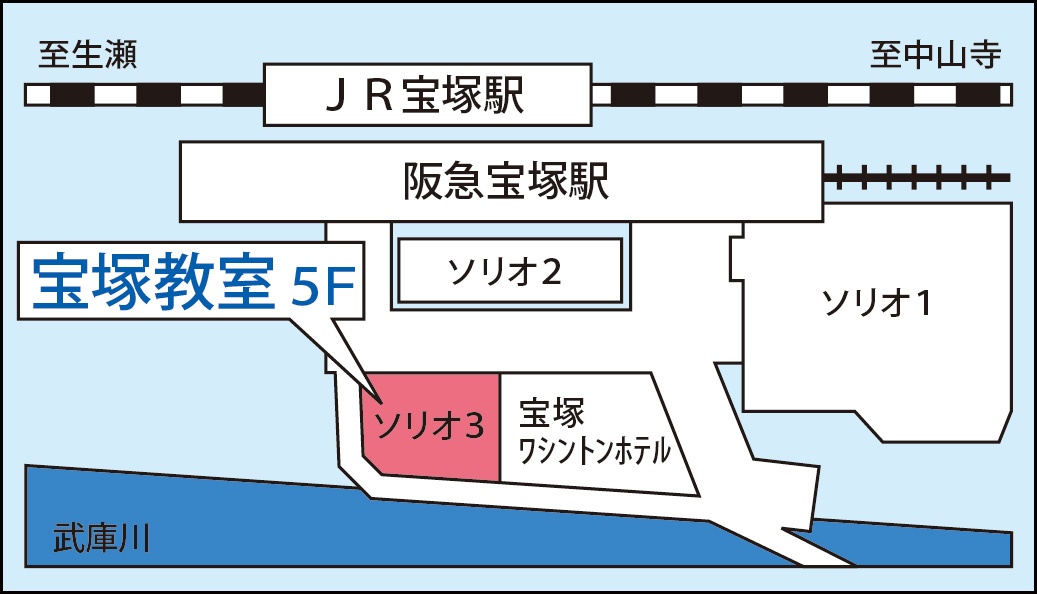 宝塚教室の地図画像
