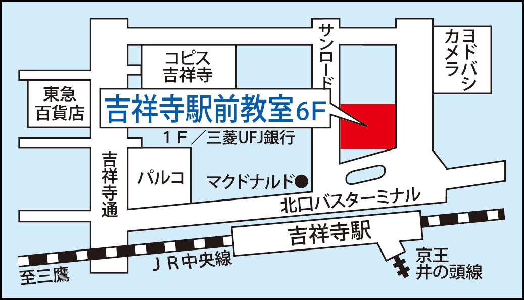 吉祥寺駅前教室の地図画像