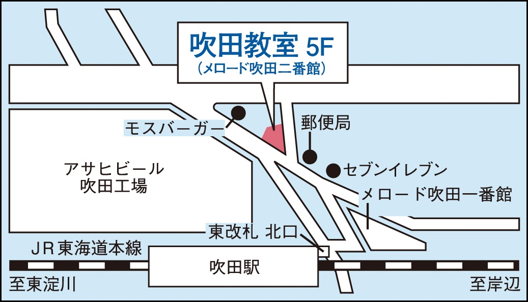 吹田教室の地図画像