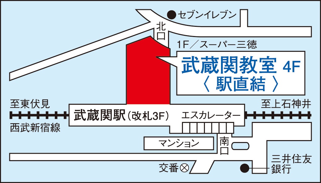 武蔵関教室の地図画像