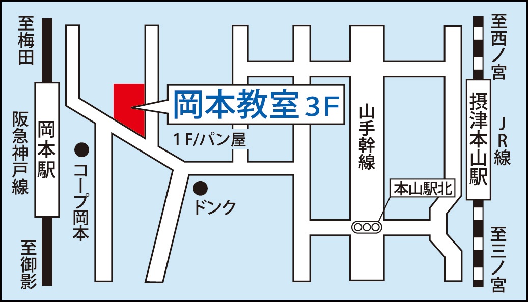 岡本教室の地図画像