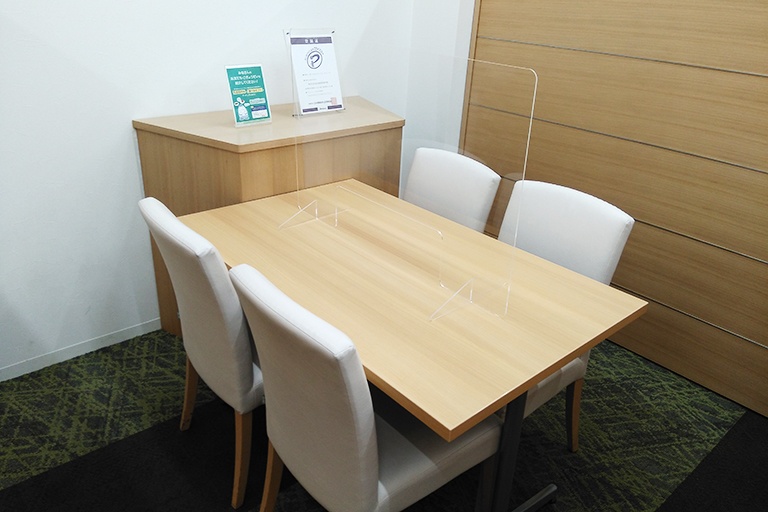 充実の学習環境:個別相談用の面談室。最適な学習方法や志望校のご提案などをこまめに行っています。