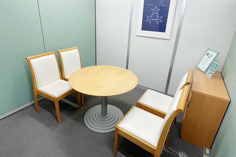 充実の学習環境:個別相談用の面談室。最適な学習方法や志望校のご提案などをこまめに行っています。