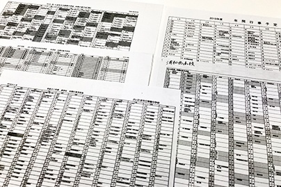 充実の学習環境:北浦和エリアの学校情報をこまめに集め、指導に生かしています。