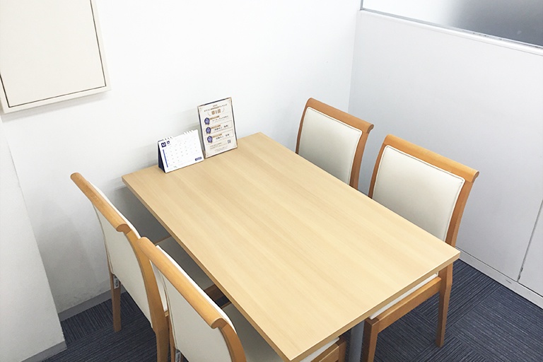 充実の学習環境:個別相談用の面談室。最適な学習方法や志望校のご提案などをこまめに行っています。