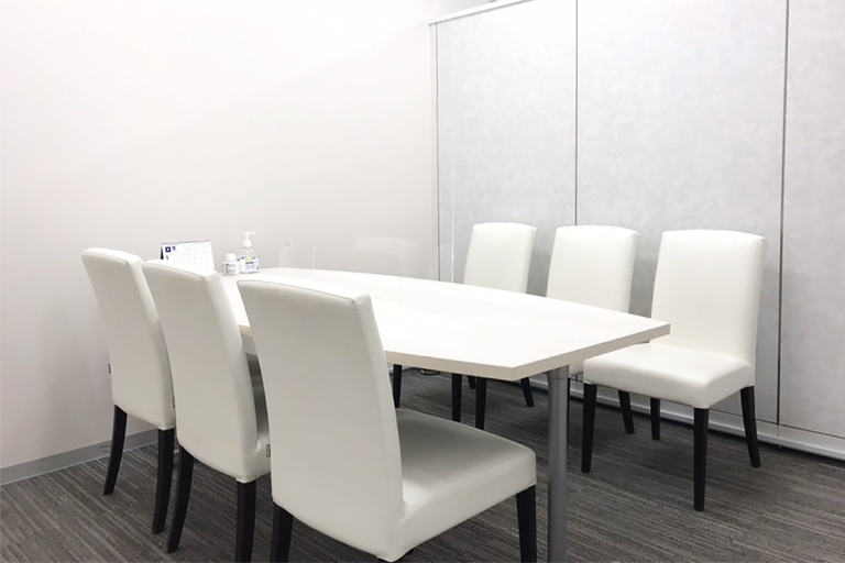 充実の学習環境:個別相談用の面談室。最適な学習方法や志望校のご提案などをこまめに行っています。