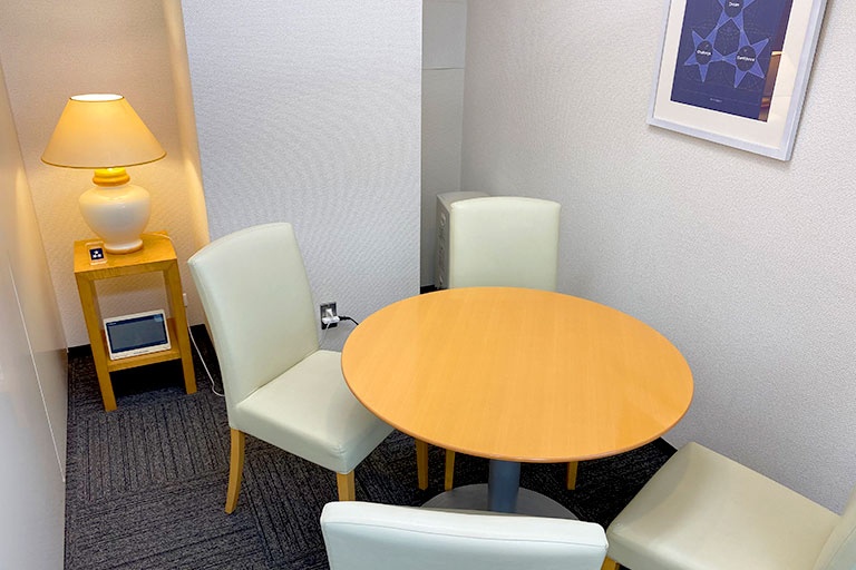 充実の学習環境:個別相談用の面談室。最適な学習方法や志望校のご提案などをこまめに行っています。