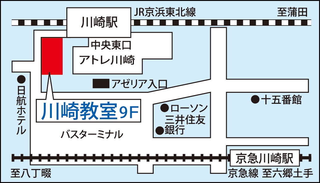 川崎教室の地図画像