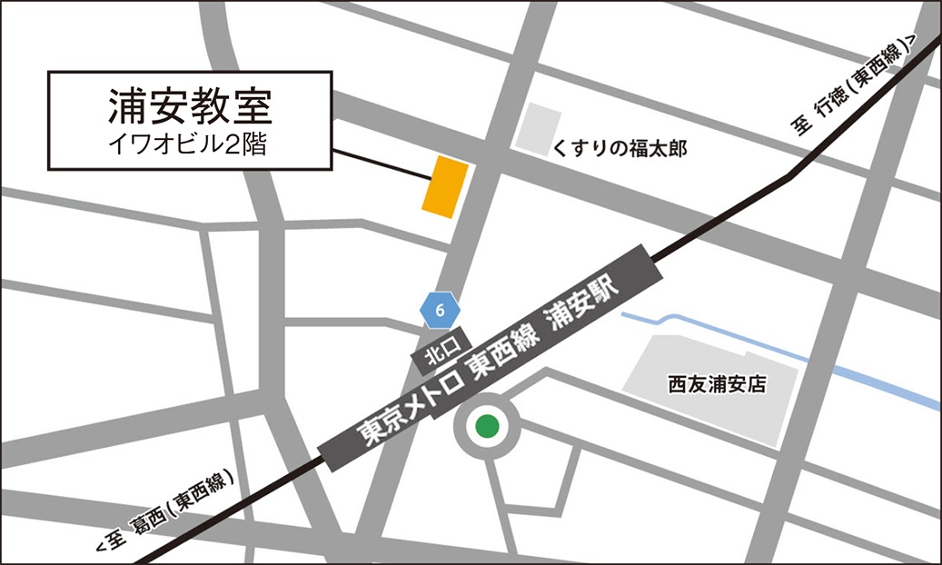 浦安教室の地図画像