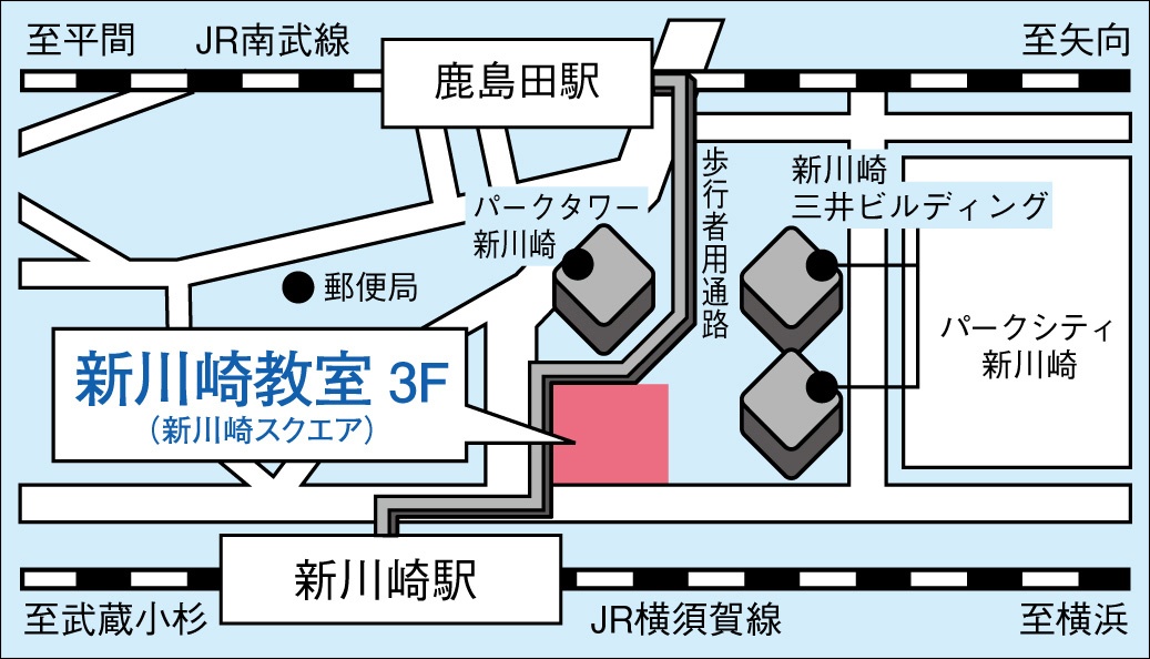 新川崎教室の地図画像