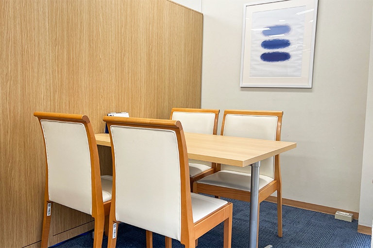 充実の学習環境:個別相談用の面談室。最適な学習方法や志望校のご提案などをこまめに行っています。