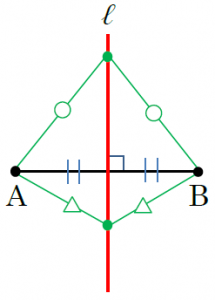 【中１数学】垂直な線の作図のしかた10
