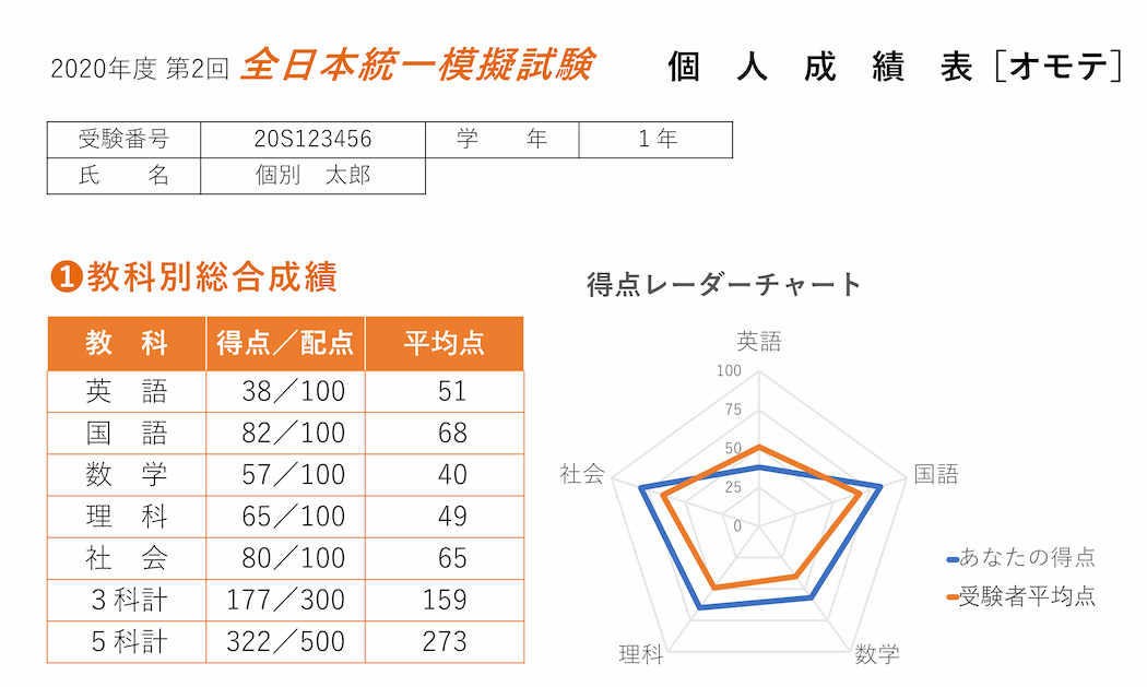 レーダーチャート