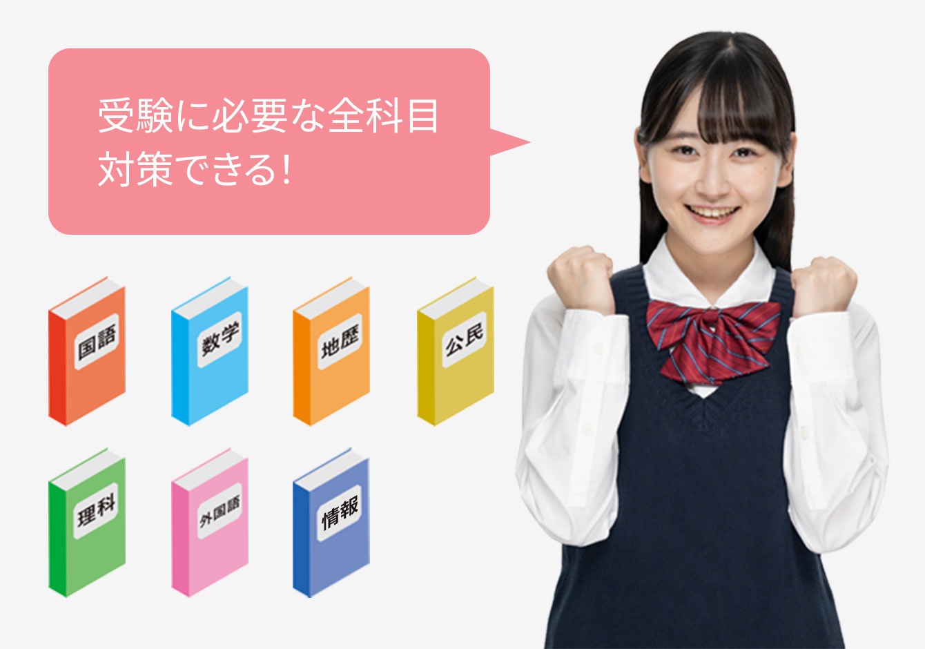 画像:受験に必要な全科目対策できる!