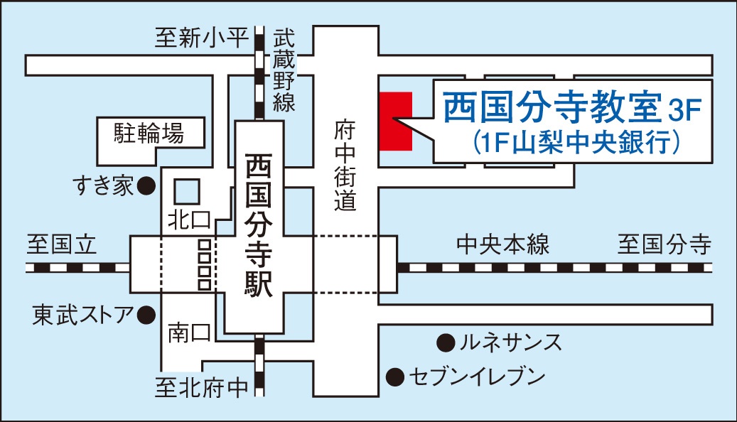 西国分寺教室の地図画像