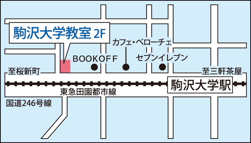 駒沢大学教室の地図画像